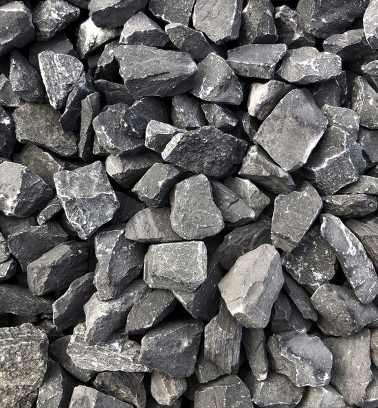 Dekoratīvie akmeņi - šķembas Nero Ebano 50-70 mm, 20 kg