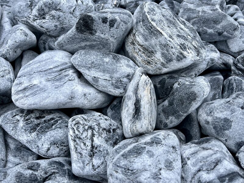 Dekoratīvie akmeņi Silver 60-100mm, 20kg